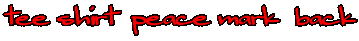 tee shirt  peace mark  back 